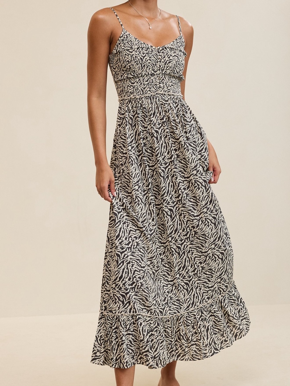 Aerie Button Front Maxi Dress